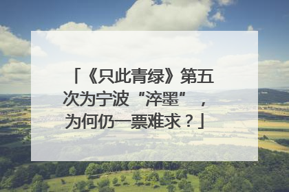 《只此青绿》第五次为宁波“淬墨”，为何仍一票难求？