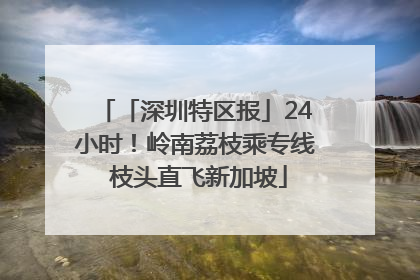 「深圳特区报」24小时！岭南荔枝乘专线 枝头直飞新加坡