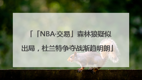 「NBA·交易」森林狼疑似出局，杜兰特争夺战渐趋明朗