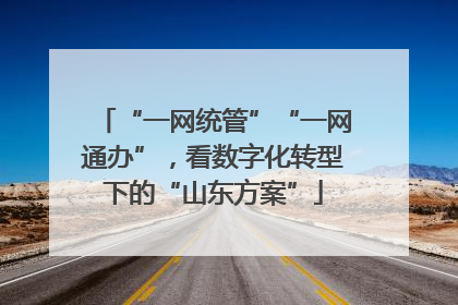 “一网统管”“一网通办”，看数字化转型下的“山东方案”