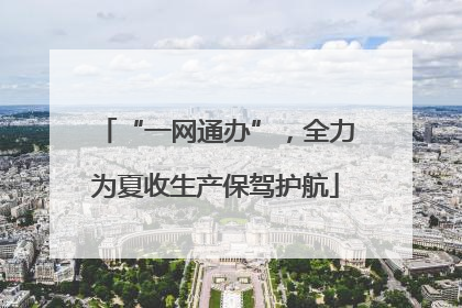 “一网通办”，全力为夏收生产保驾护航