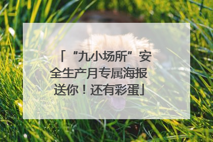 “九小场所”安全生产月专属海报送你！还有彩蛋