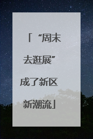 “周末去逛展”成了新区新潮流