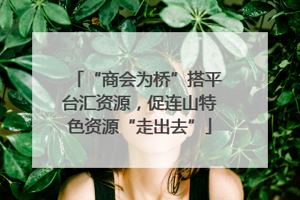 “商会为桥”搭平台汇资源，促连山特色资源“走出去”