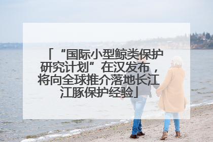 “国际小型鲸类保护研究计划”在汉发布，将向全球推介落地长江江豚保护经验