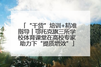 “干货”培训+精准指导丨鄂托克旗三所学校体育课堂在高校专家助力下“提质增效”