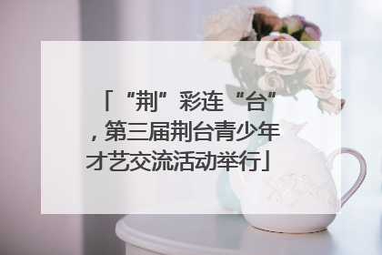 “荆”彩连“台”，第三届荆台青少年才艺交流活动举行
