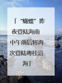 “蝴蝶”昨夜登陆海南 中午前后将再次登陆粤桂沿海