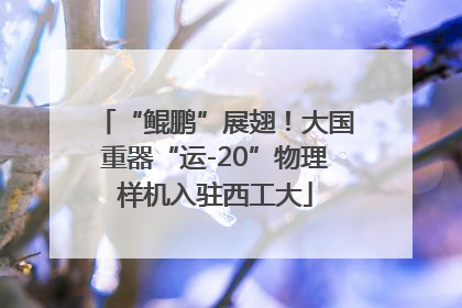 “鲲鹏”展翅！大国重器“运-20”物理样机入驻西工大