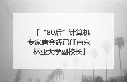 “80后”计算机专家唐金辉已任南京林业大学副校长