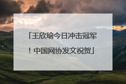 王欣瑜今日冲击冠军！中国网协发文祝贺
