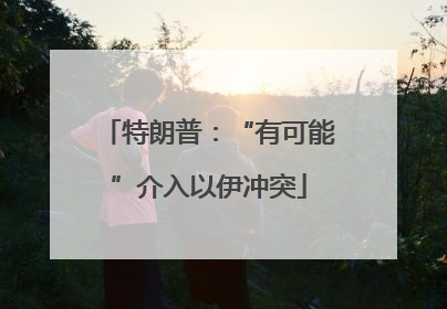 特朗普：“有可能”介入以伊冲突