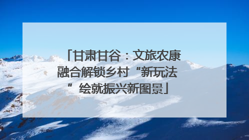 甘肃甘谷：文旅农康融合解锁乡村“新玩法”绘就振兴新图景