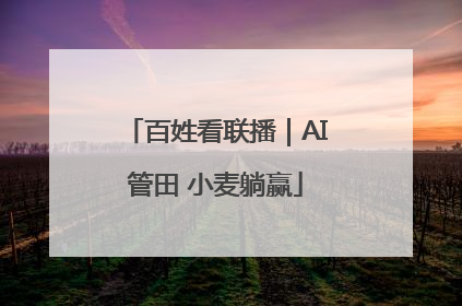 百姓看联播｜AI管田 小麦躺赢