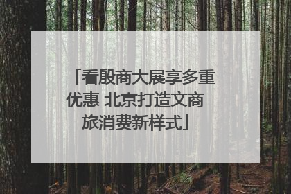 看殷商大展享多重优惠 北京打造文商旅消费新样式