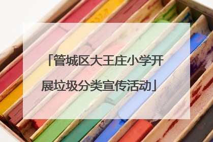 管城区大王庄小学开展垃圾分类宣传活动