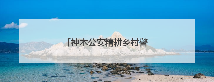 神木公安精耕乡村警务提升共建共治效能