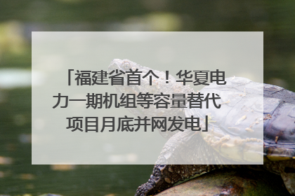 福建省首个！华夏电力一期机组等容量替代项目月底并网发电