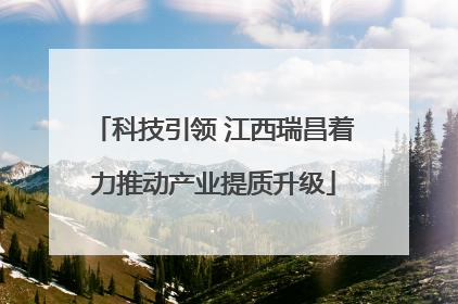 科技引领 江西瑞昌着力推动产业提质升级
