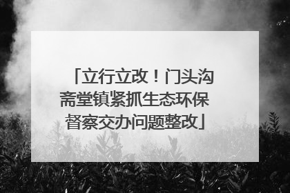 立行立改！门头沟斋堂镇紧抓生态环保督察交办问题整改