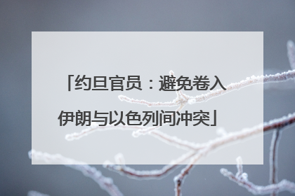 约旦官员：避免卷入伊朗与以色列间冲突