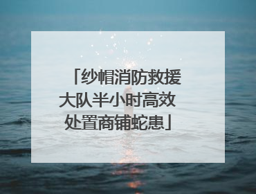 纱帽消防救援大队半小时高效处置商铺蛇患