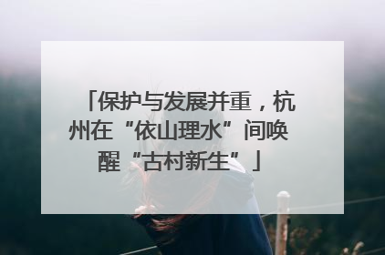 保护与发展并重，杭州在“依山理水”间唤醒“古村新生”