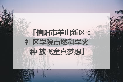 信阳市羊山新区：社区学院点燃科学火种 放飞童真梦想