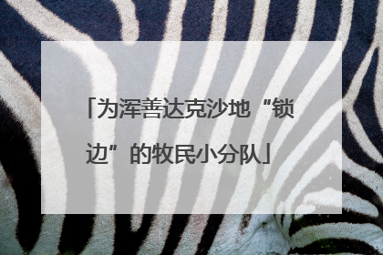 为浑善达克沙地“锁边”的牧民小分队