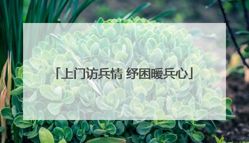 上门访兵情 纾困暖兵心