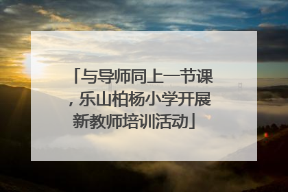 与导师同上一节课，乐山柏杨小学开展新教师培训活动