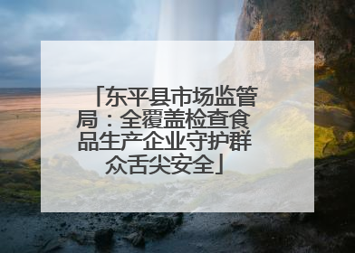 东平县市场监管局：全覆盖检查食品生产企业守护群众舌尖安全