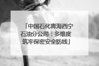 中国石化青海西宁石油分公司：多维度筑牢保密安全防线