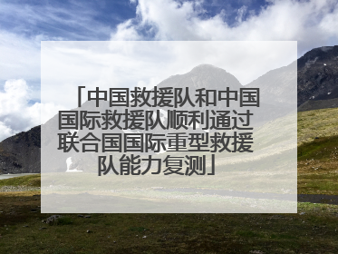 中国救援队和中国国际救援队顺利通过联合国国际重型救援队能力复测