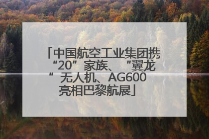 中国航空工业集团携“20”家族、“翼龙”无人机、AG600亮相巴黎航展