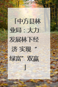 中方县林业局：大力发展林下经济 实现“绿富”双赢