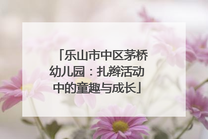 乐山市中区茅桥幼儿园：扎辫活动中的童趣与成长