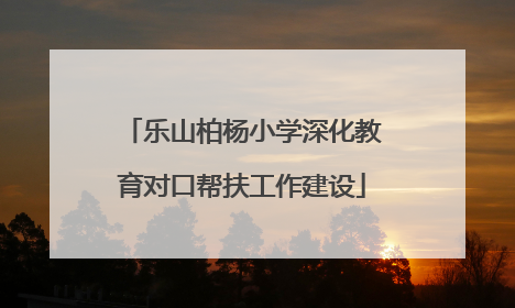 乐山柏杨小学深化教育对口帮扶工作建设