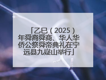 乙巳（2025）年舜裔舜商、华人华侨公祭舜帝典礼在宁远县九嶷山举行