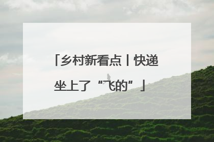 乡村新看点丨快递坐上了“飞的”
