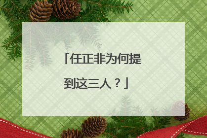 任正非为何提到这三人？