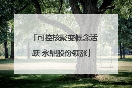 可控核聚变概念活跃 永鼎股份领涨