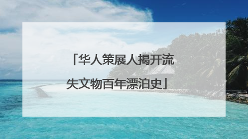 华人策展人揭开流失文物百年漂泊史