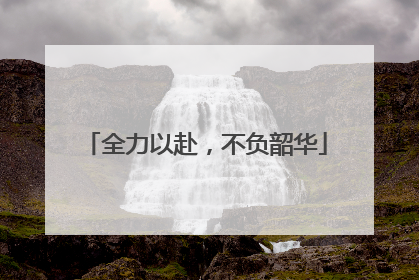全力以赴，不负韶华