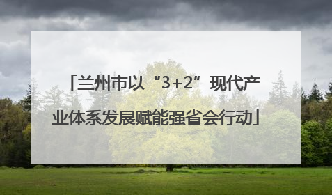兰州市以“3+2”现代产业体系发展赋能强省会行动