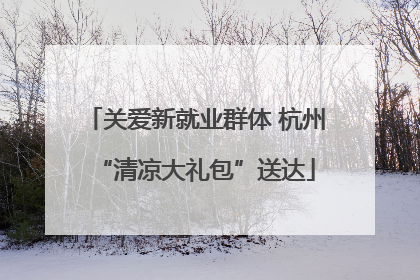 关爱新就业群体 杭州“清凉大礼包”送达