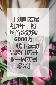 刘畊宏爆红3年，粉丝首次跌破6000万，线下运动品牌门店开业一周实景曝光