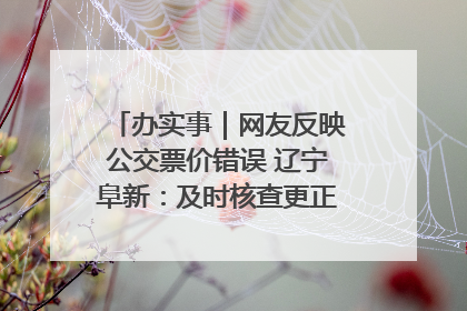 办实事｜网友反映公交票价错误 辽宁阜新：及时核查更正 加强实时巡检
