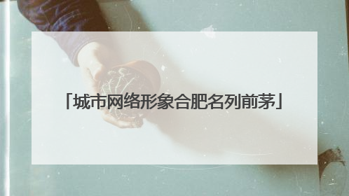 城市网络形象合肥名列前茅