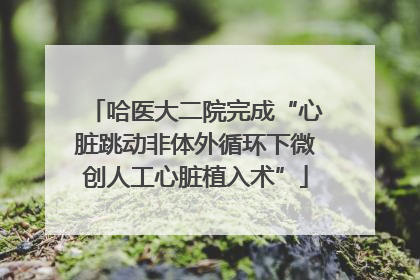 哈医大二院完成“心脏跳动非体外循环下微创人工心脏植入术”